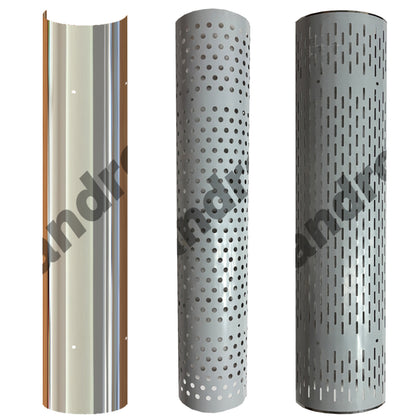 48" Long, 180 Degree Stainless Steel Muffler Heat Shield - Round, Vertical or No Holes (No Clamps)