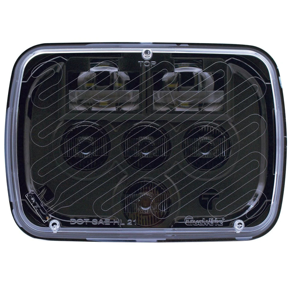 LED 5" x 7" Rectangle 6 Diode Heated HI/LOW Beam Projector Headlights