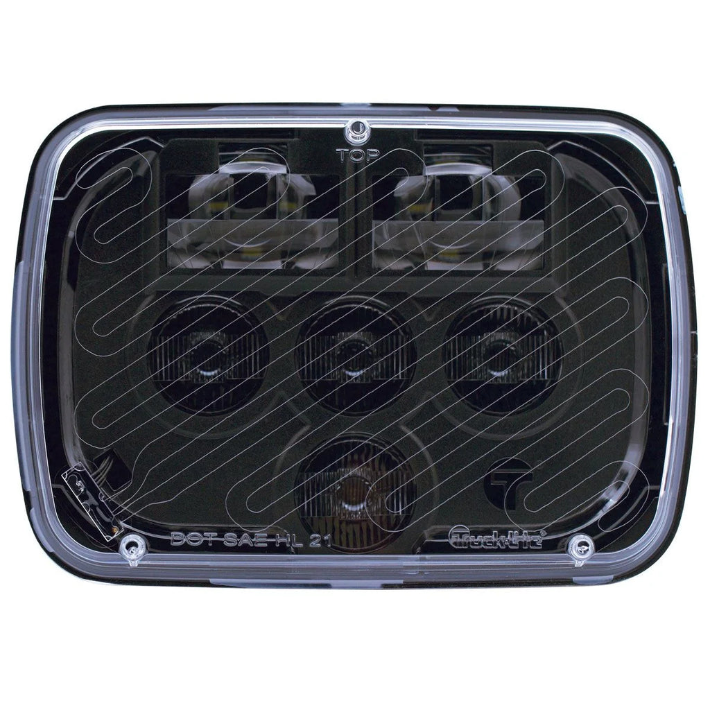 LED 5" x 7" Rectangle 6 Diode Heated HI/LOW Beam Projector Headlights