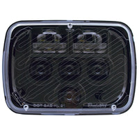 LED 5" x 7" Rectangle 6 Diode Heated HI/LOW Beam Projector Headlights