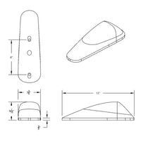 Grakon 2000 Style, 19 LED, Cab Light Kit w Amber Lens