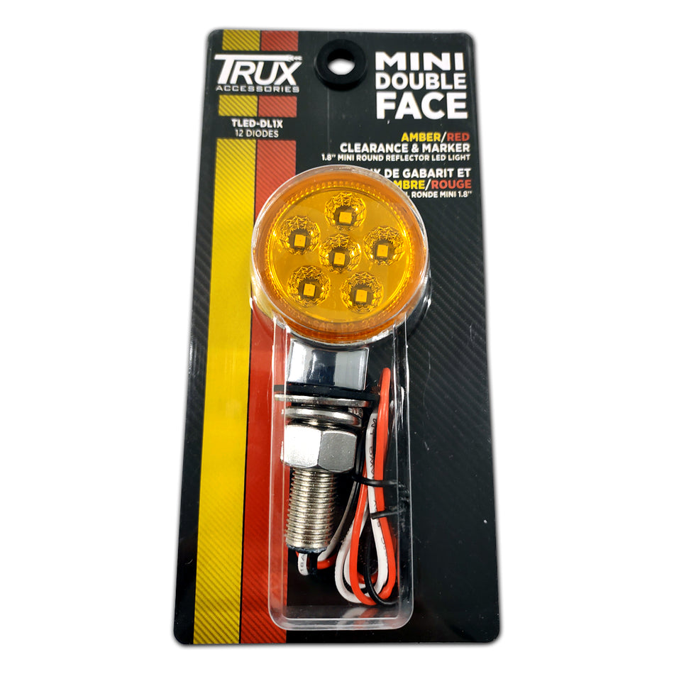 Trux - 1.8" Double-Faced Mini Lollipop Clearance & Marker Light (Amber/Red )