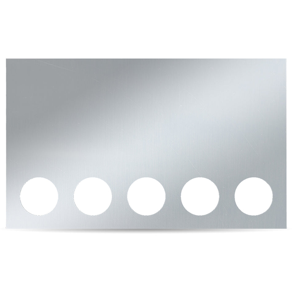 Trux - 20" Stainless Steel Drop LED Rear Center Panel - 5 x 4" Light Holes