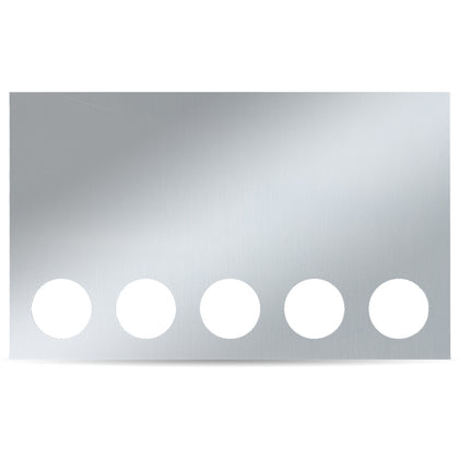 Trux - 20" Stainless Steel Drop LED Rear Center Panel - 5 x 4" Light Holes