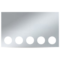 Trux - 20" Stainless Steel Drop LED Rear Center Panel - 5 x 4" & 8 X .75" Light Holes