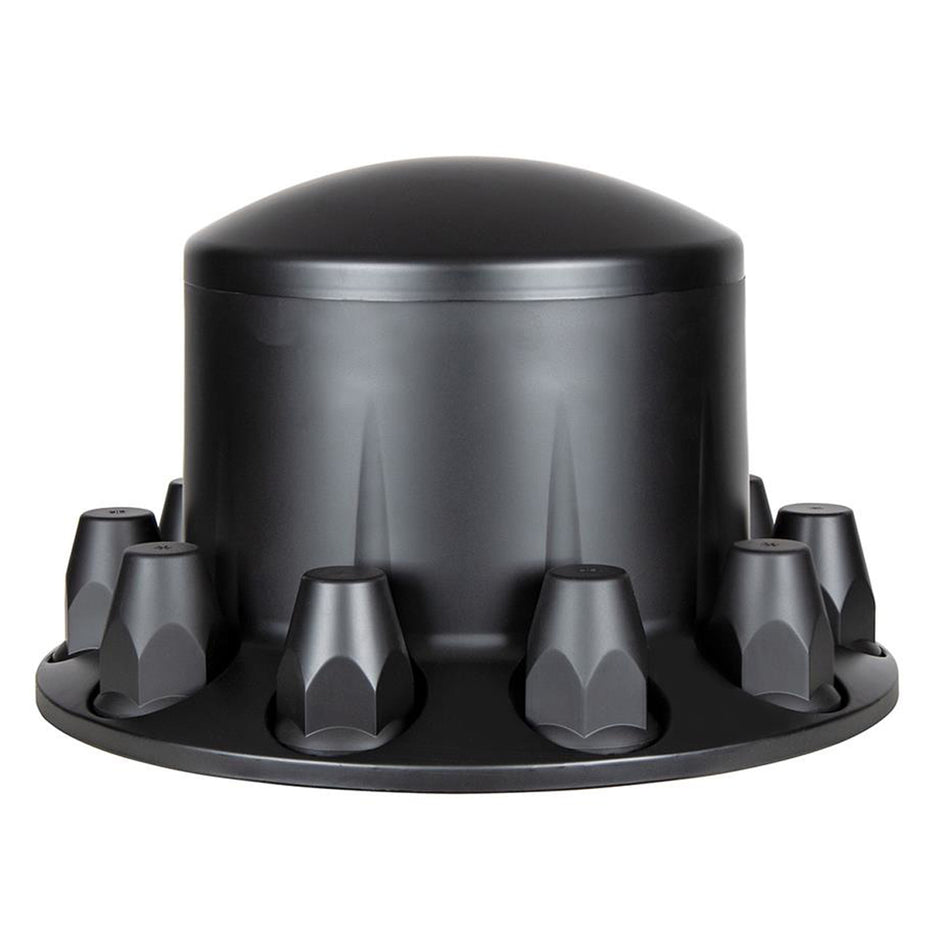 Dome Axle Cover Combo Kit w 33mm Standard Thread-On Nut Covers & Tool (Matte Black)