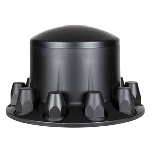 Dome Axle Cover Combo Kit w 33mm Standard Thread-On Nut Covers & Tool (Matte Black)