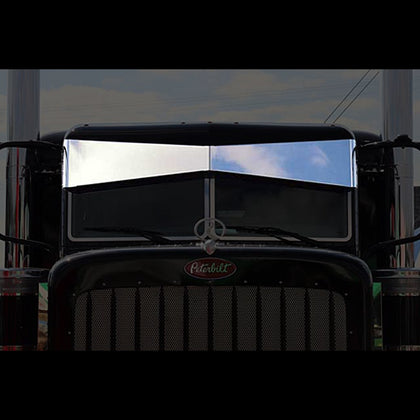 Roadworks - 05+ Peterbilt Ultracab and Flat Top Post Mount Darwin Visor