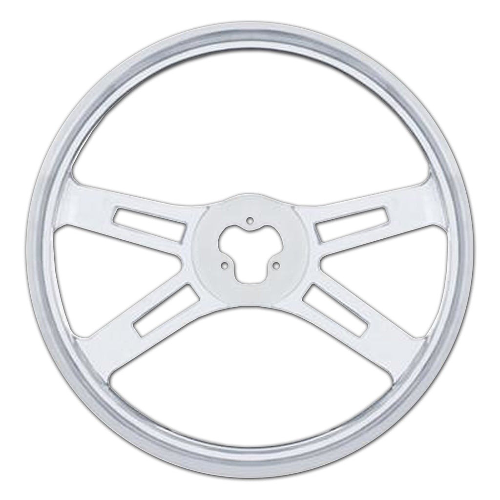 United Pacific - 18" Stainless Steel 4 Spoke Steering Wheel