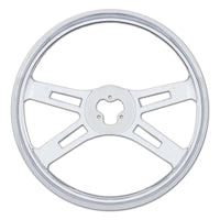 United Pacific - 18" Stainless Steel 4 Spoke Steering Wheel