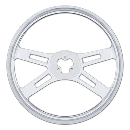 United Pacific - 18" Stainless Steel 4 Spoke Steering Wheel