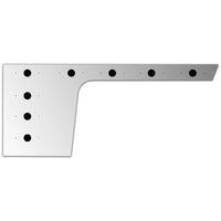 Roadworks Peterbilt 379 Stainless Steel Cab/Cowl Panel with 8 M-1 Light Holes