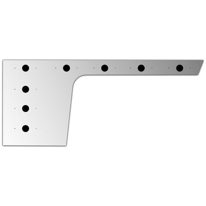 Roadworks Peterbilt 379 Stainless Steel Cab/Cowl Panel with 8 M-1 Light Holes