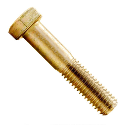 5/8"-11 x 3-1/2" Yellow Zinc Hex Head Cap Screw Grade 8