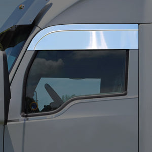 RoadWorks - Stainless Steel Chop Tops with Mirror Delete for Kenworth T680 or T880