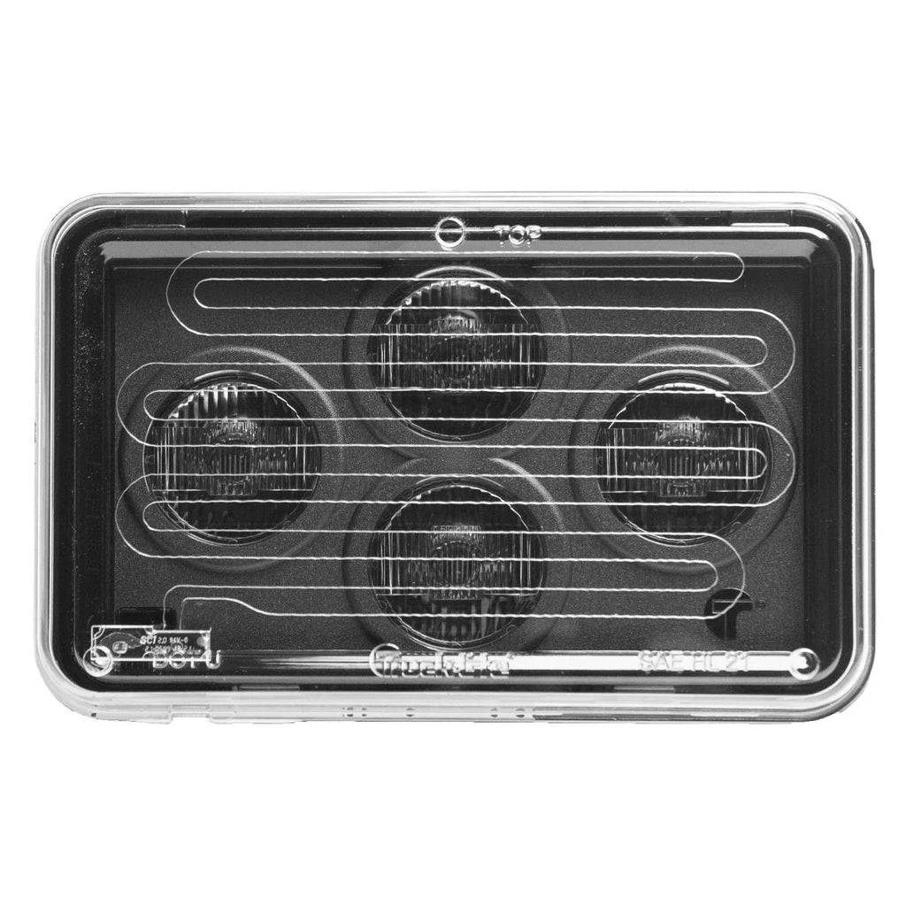 4 Inch X 6 Inch Rectangular 4 Diode Heated High-Beam 37 Series LED Projector Headlight