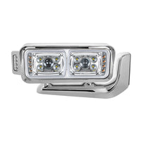 Peterbilt 379 10 High Power LED Chrome Projection Headlight Assembly (Driver or Passenger Side)