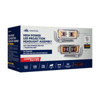 Peterbilt 379 10 High Power LED Chrome Projection Headlight Assembly (Driver or Passenger Side)