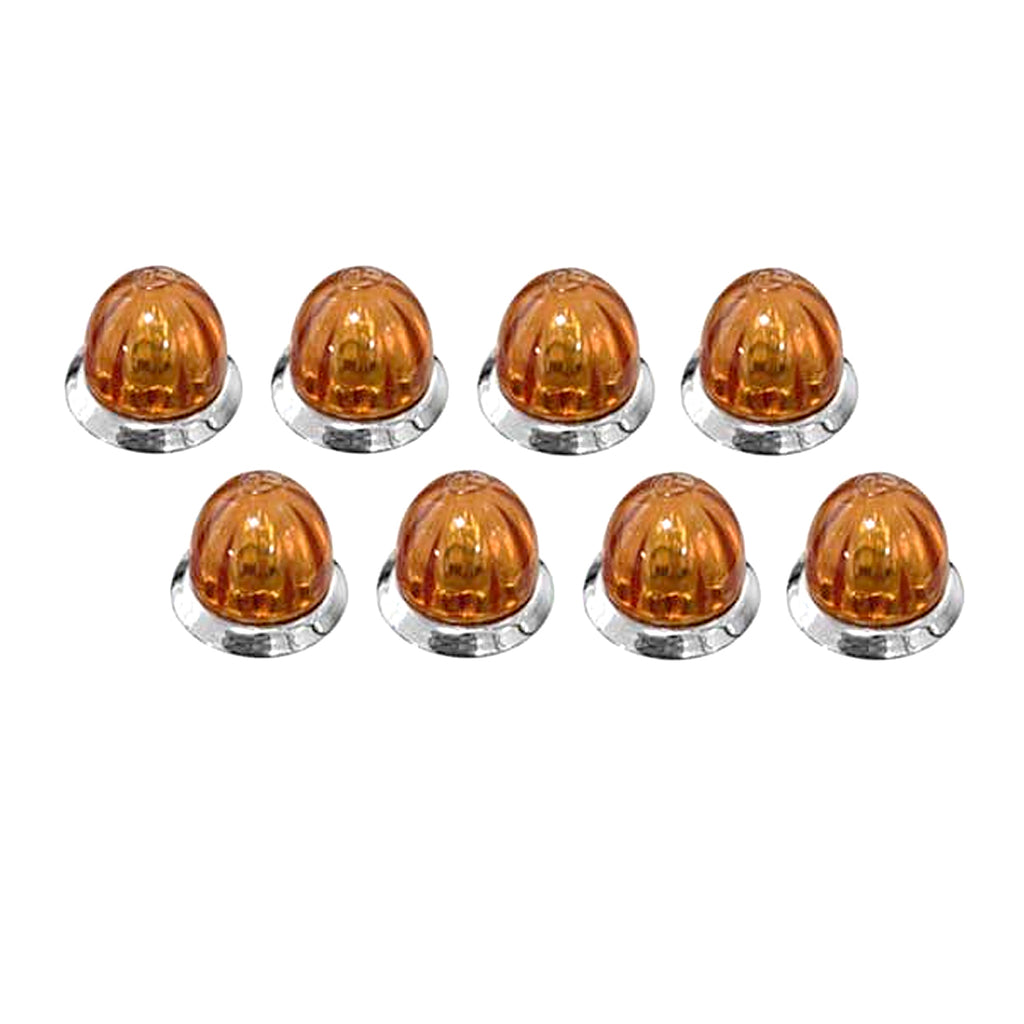 Roadworks 3/4" HERO MINI Watermelon LED Light (Amber Light & Amber Lens) 8Pk