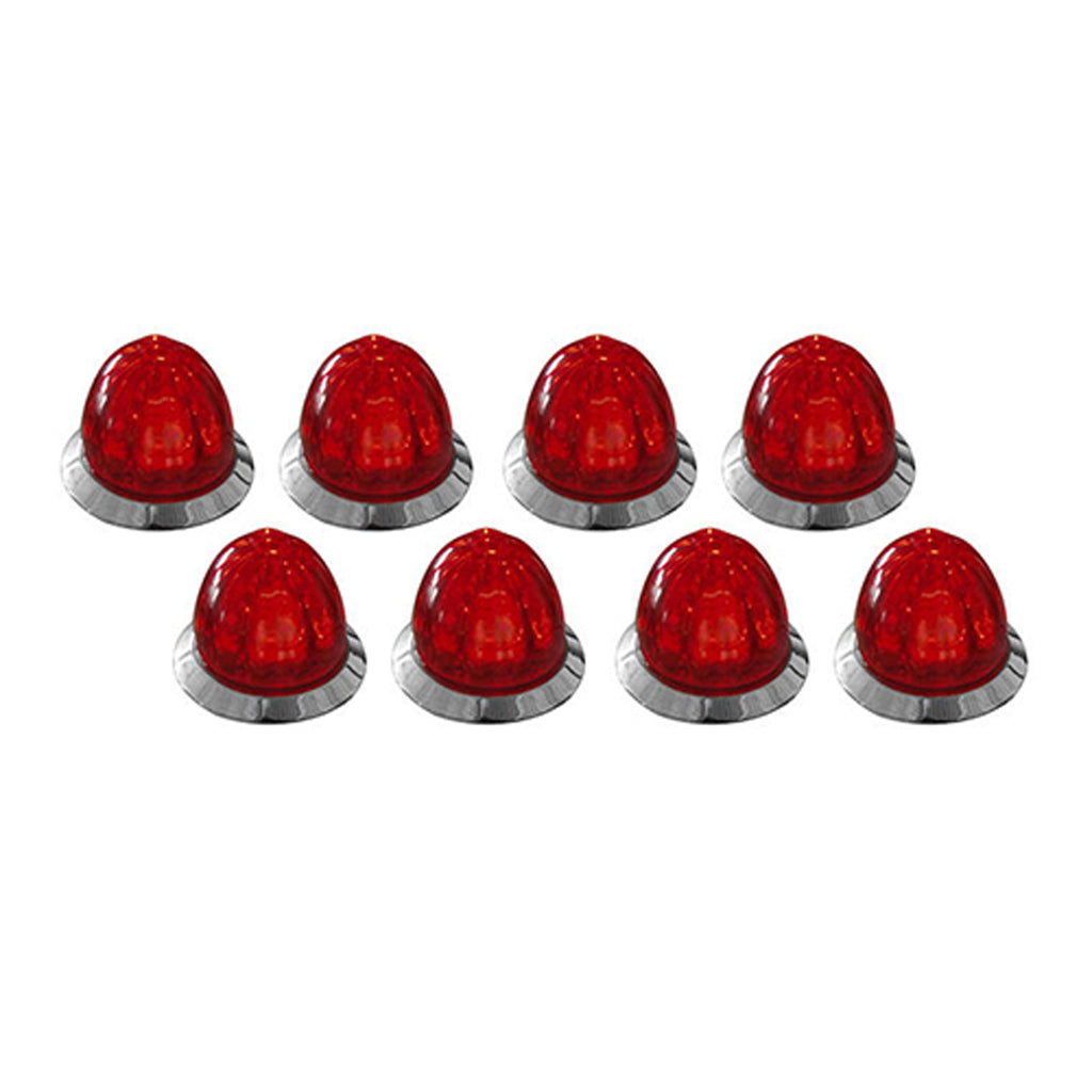 Roadworks 3/4" HERO MINI Watermelon LED Light (Red Light & Red Lens) 8 Pk