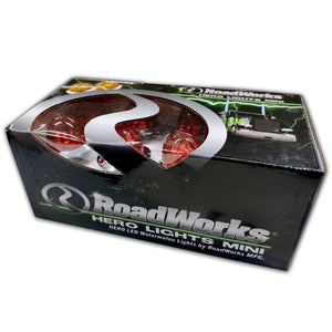 Roadworks 3/4" HERO MINI Watermelon LED Light (Red Light & Red Lens) 8 Pk