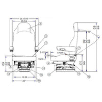 Seat Inc. - Legacy® Lo Mid-Back Black DuraLeather™ with Armrests