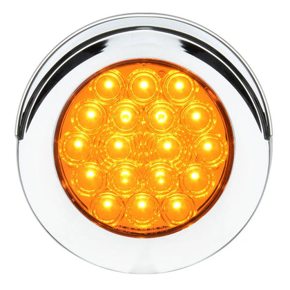 Grand General 4" Fleet Flange Mount LED Light w Chrome Twist & Lock Bezel