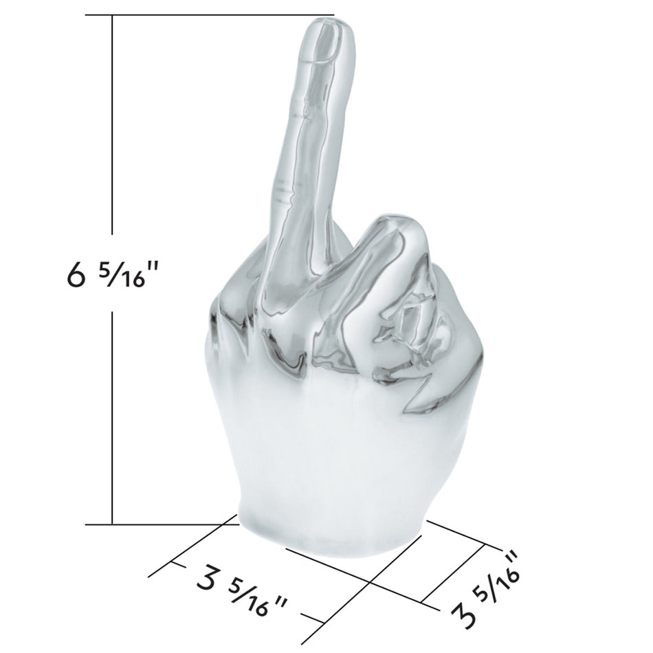 United Pacific - Chrome "Middle Finger" Hood Ornament (Various Colors)