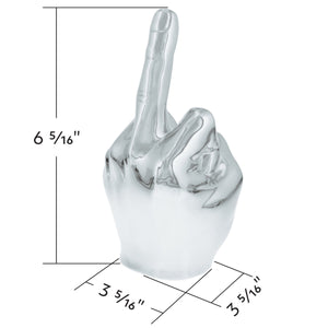 United Pacific - Chrome "Middle Finger" Hood Ornament (Various Colors)