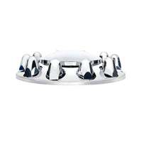 United Pacific - Chrome Front Axle Cover w Dome Cap & 1-1/2" Push-On Nut Covers