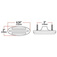 Trux Peterbilt Fender 15 Diode Amber LED Turn or Marker Flatline Light