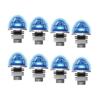 8 Pack of Jeweled Series 3/4" Mini Hero Watermelon Light (Blue LEDs/Clear Lens)