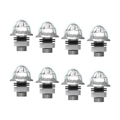 8 Pack of Jeweled Series 3/4" Mini Hero Watermelon Light (White LEDs/Clear Lens)
