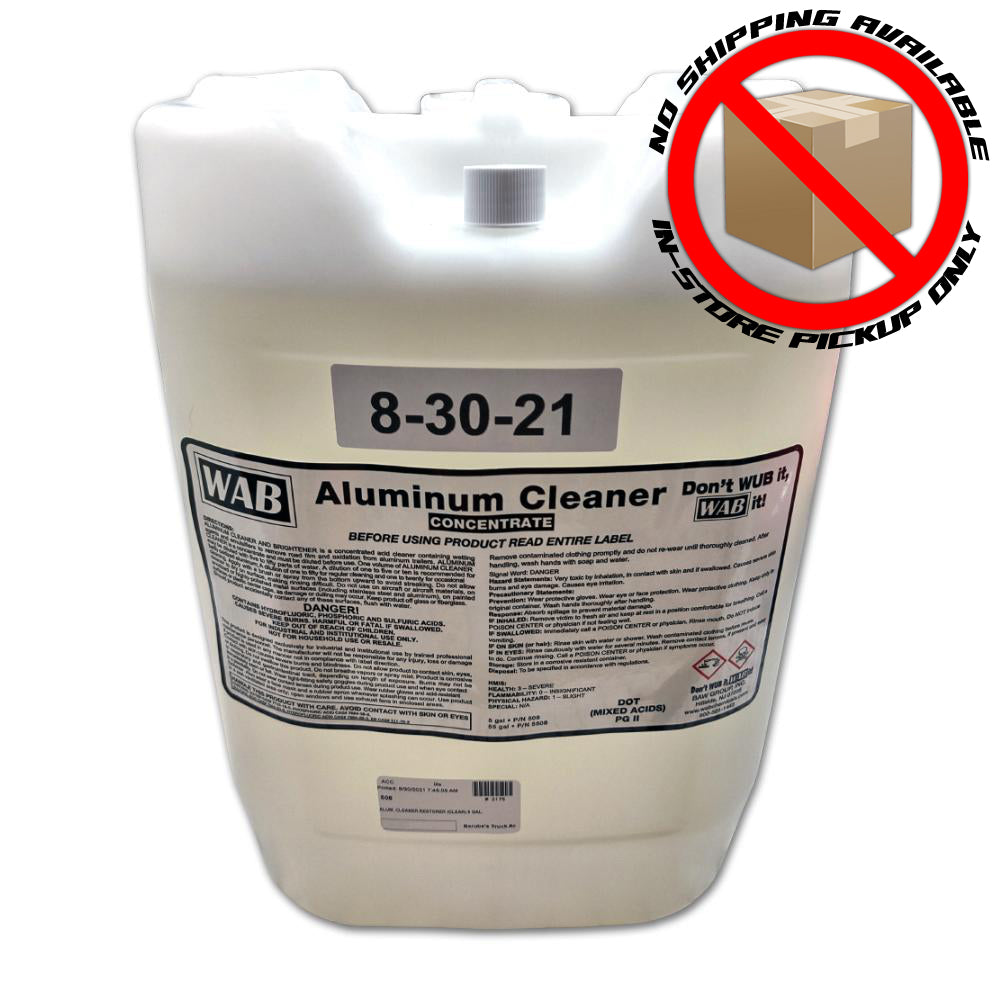 WAB Aluminum Cleaner - Clear (1 Gal. or 5 Gal.) - Berube's Truck Accessories