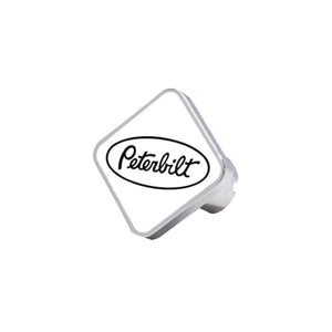 Delpann - White Peterbilt Logo Air Valve Knobs (Square or Octagon)