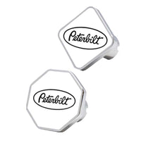 Delpann - White Peterbilt Logo Air Valve Knobs (Square or Octagon)
