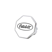 Delpann - White Peterbilt Logo Air Valve Knobs (Square or Octagon)
