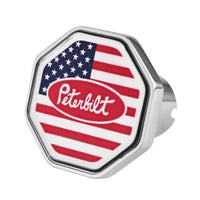 Delpann - Peterbilt Logo USA Flag Knob (Square or Octagon)