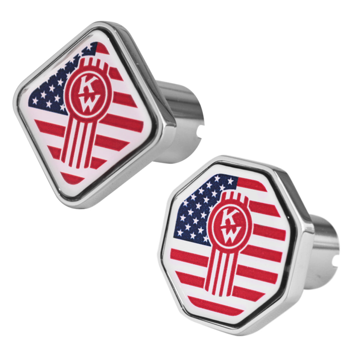 Delpann - Kenworth USA Logo Air Valve Knob (Square or Octagon) - Berube's Truck Accessories