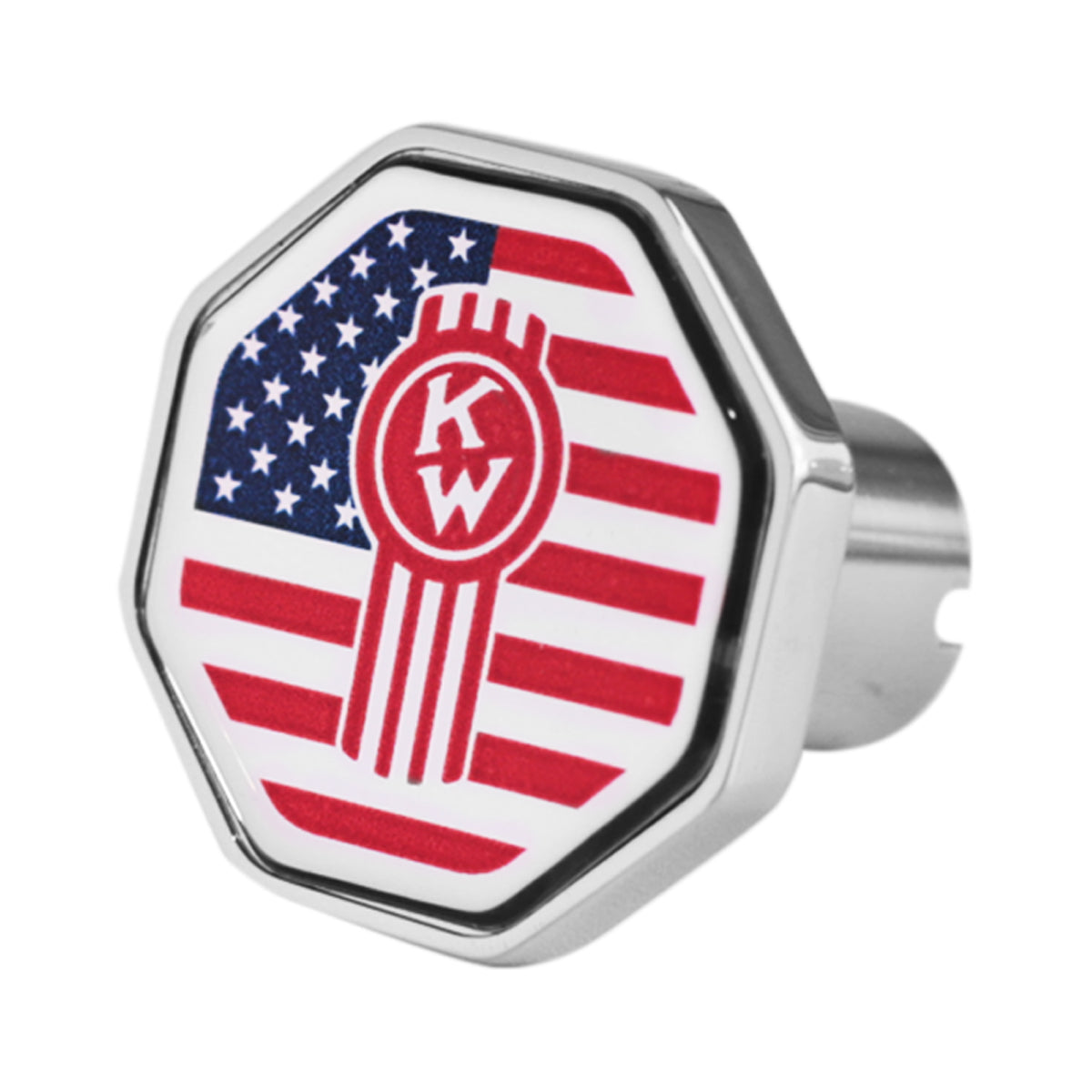 Delpann - Kenworth USA Logo Air Valve Knob (Square or Octagon) - Berube's Truck Accessories