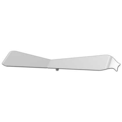 Stainless Steel Peterbilt 379/389 or Kenworth W900 Curved Glass Slim Bowtie Visor
