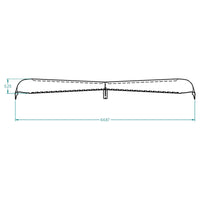 Stainless Steel Peterbilt 379/389 or Kenworth W900 Curved Glass Slim Bowtie Visor