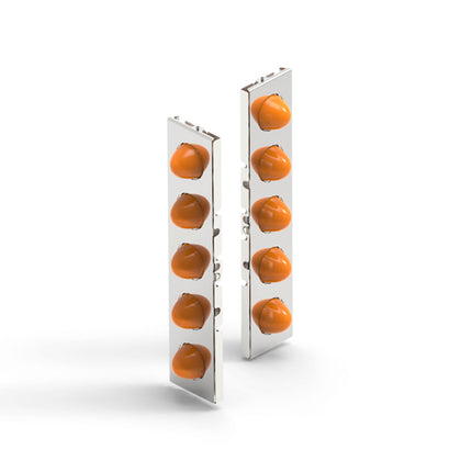 15" Stainless Steel Peterbilt Watermelon Front Air Cleaner Light Bars (5 Holes)