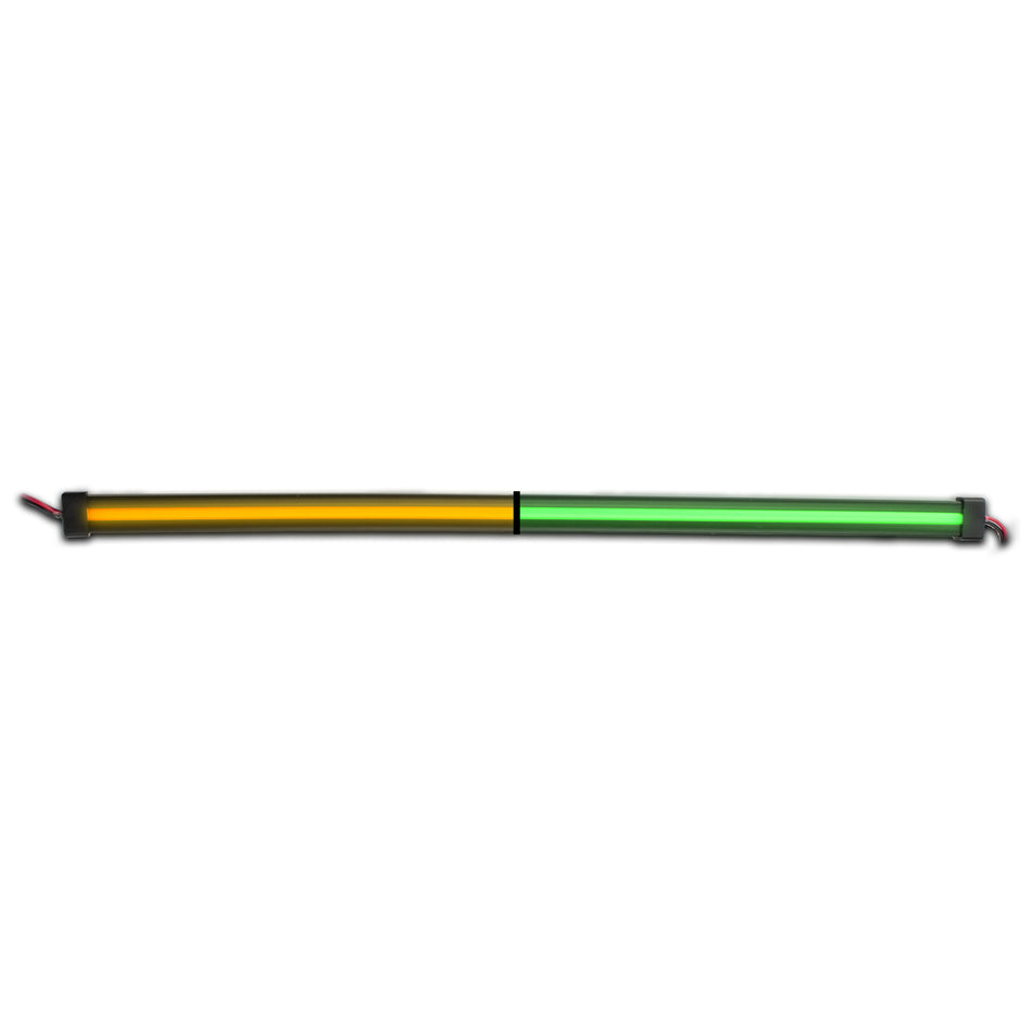 Trux - Dual Revolution 24" Clear Amber to Green Aux. Center Glow LED Strip Light (120 Diodes)
