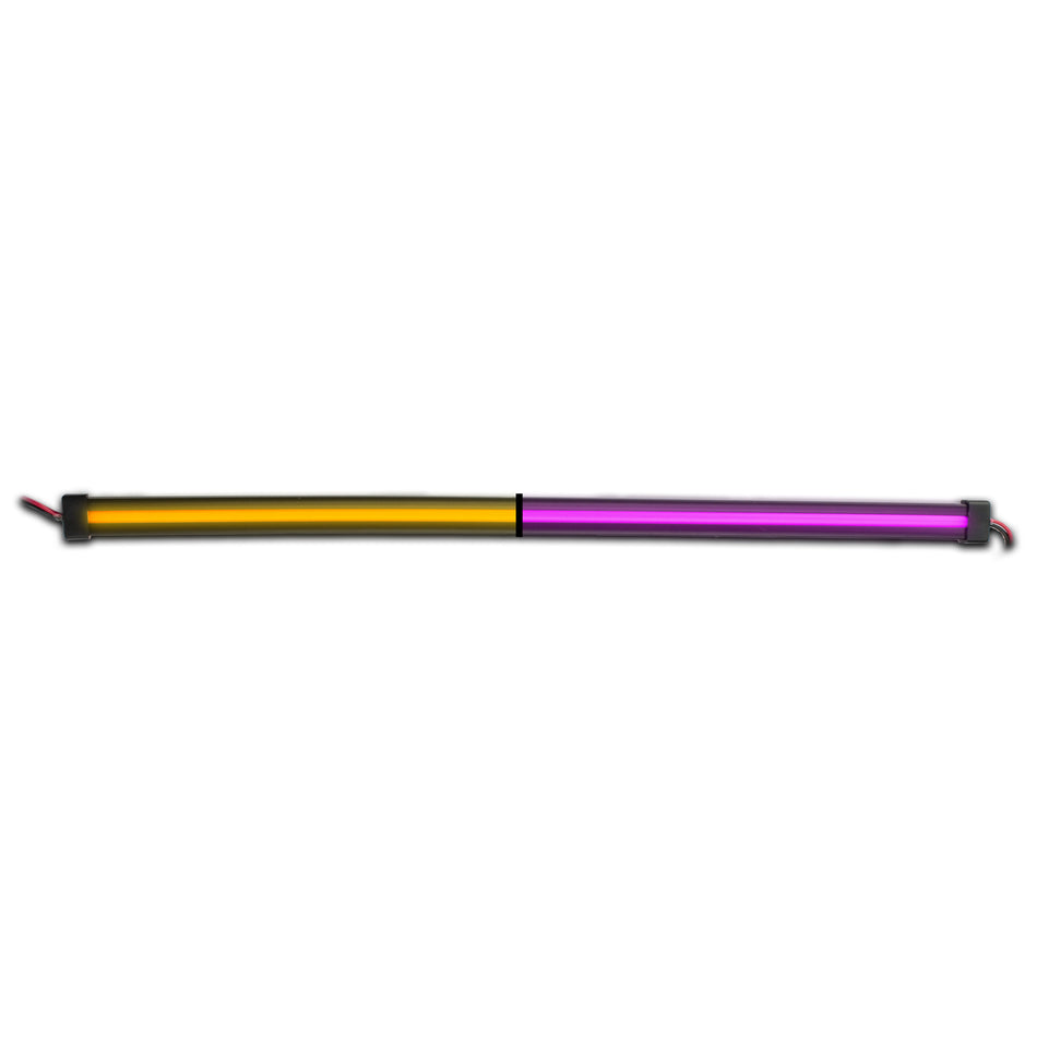 Trux - Dual Revolution 24" Clear Amber to Purple Aux. Center Glow LED Strip Light (120 Diodes)