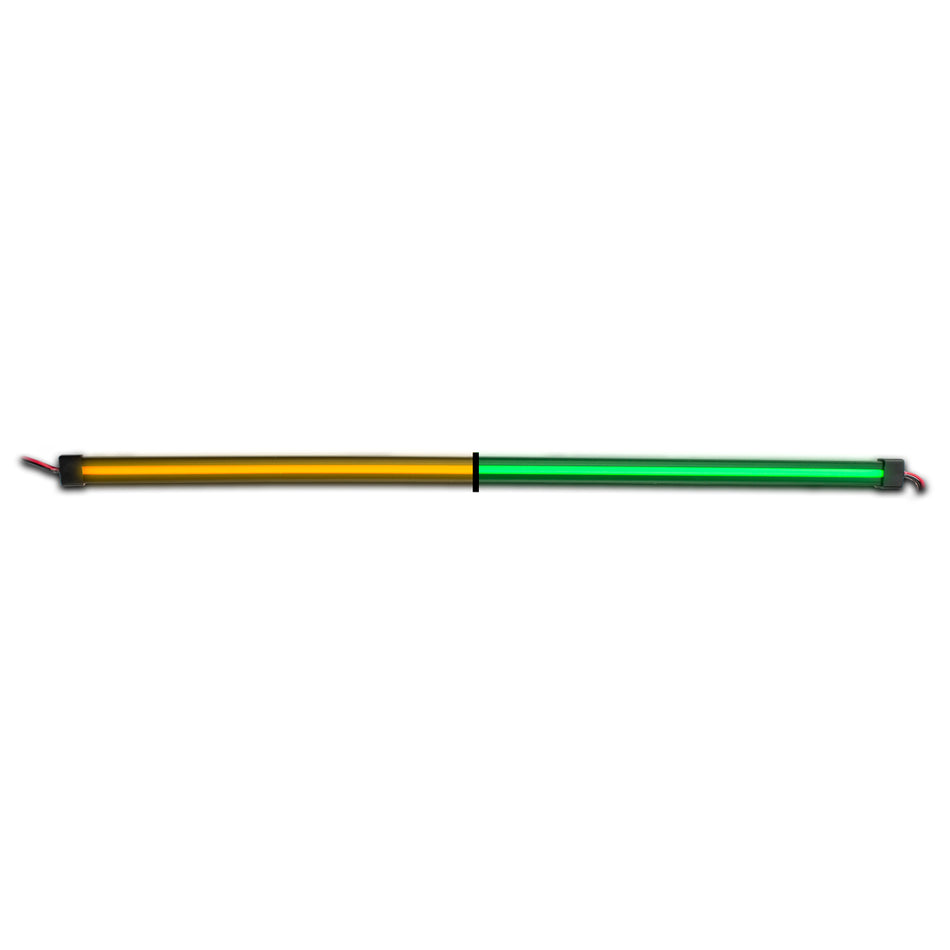 Trux - Dual Revolution 48" Clear Amber to Green Aux. Center Glow LED Strip Light (240 Diodes)