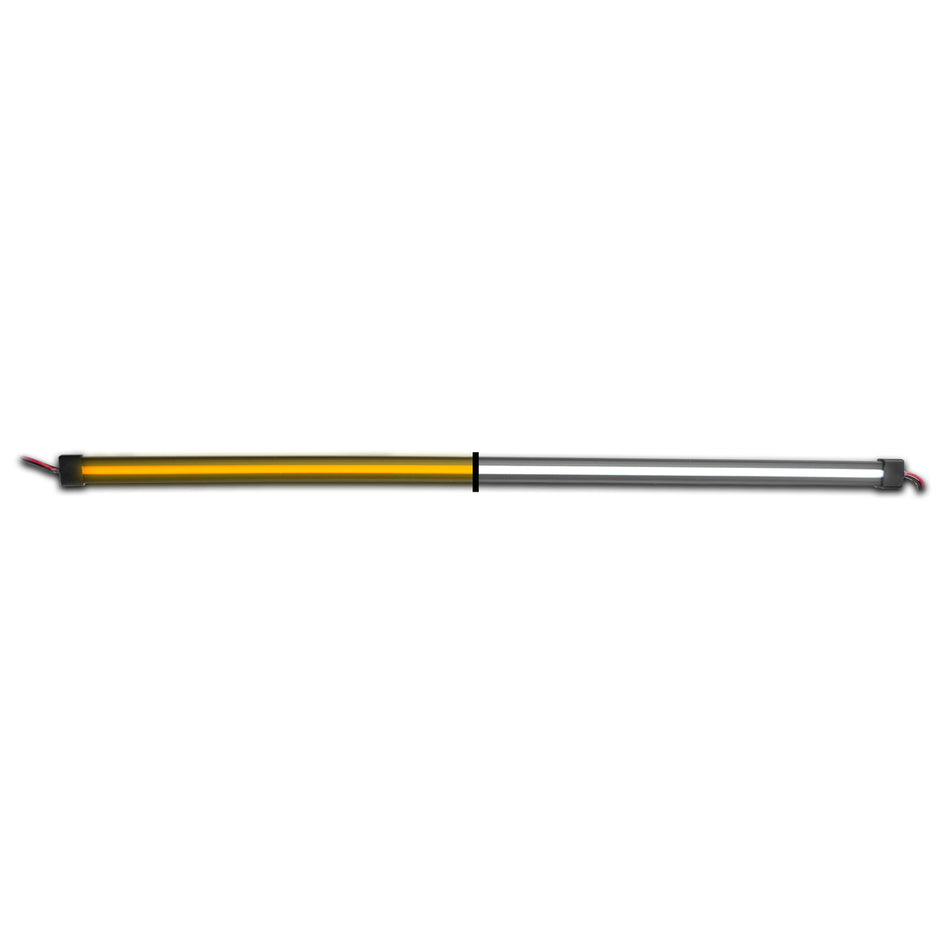 Trux - Dual Revolution 48" Clear Amber to White Aux. Center Glow LED Strip Light (240 Diodes)