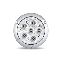 4" Legacy Series Flange Mount Chrome Round LED Work Light - Spot Beam (2000 Lumens)