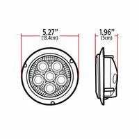 4" Legacy Series Flange Mount Chrome Round LED Work Light - Spot Beam (2000 Lumens)