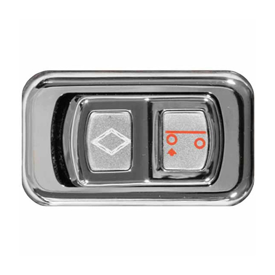 Rockwood Chrome Lift Axle Rocker Switch For Peterbilt